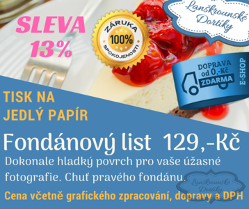 Luxusní fondánový list s vlastním potiskem Obrázek 1